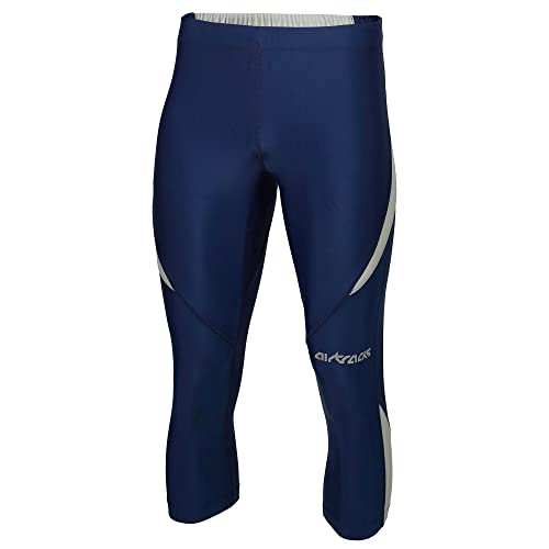 Airtracks FUNKTIONS Laufhose 3/4 LANG PRO/Running Hose – Tight/Kompression - Navy-grau L von Airtracks