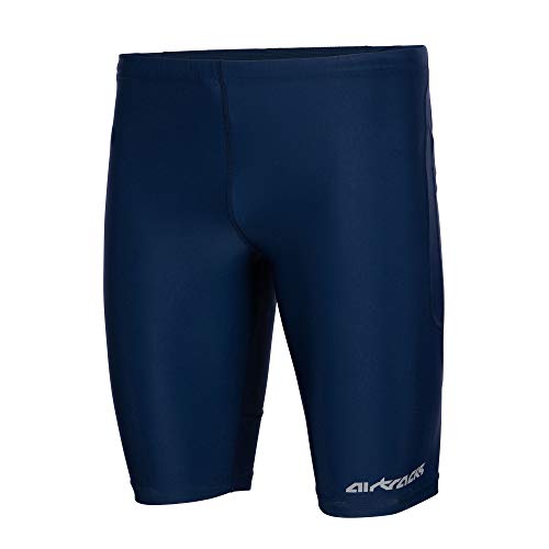 Airtracks Herren Funktions Laufhose Kurz Pro Air Lauftight Running Tight Laufshort Sporthose für Männer Jogging Hose Atmungsaktiv Schnelltrocknend S M L XL XXL XXXL XXXXL 3XL 4XL - L - Navy-blau von Airtracks