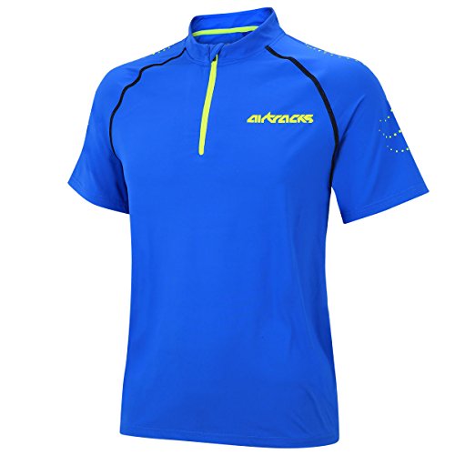 Airtracks FUNKTIONS Laufshirt Kurzarm PRO Team/Running T-Shirt/Funktionsshirt/ATUMUNGSAKTIV - blau - XXXL von Airtracks