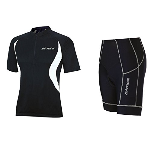 Airtracks FUNKTIONS RADTRIKOT Set/Fahrradhose KURZ PRO + Fahrradtrikot Kurzarm Team/ATMUNGSAKTIV/Reflektoren - schwarz - XL Airtracks FUNKTIONS RADTRIKOT Set/Fahrradhose KURZ PRO + Fahrradtrikot Kurzarm Team/ATMUNGSAKTIV/Reflektoren - schwarz - XL von Airtracks
