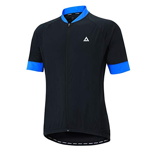 Airtracks Funktions Fahrradtrikot Kurzarm Comfort Line Atmungsaktiv - schwarz-blau - M von Airtracks