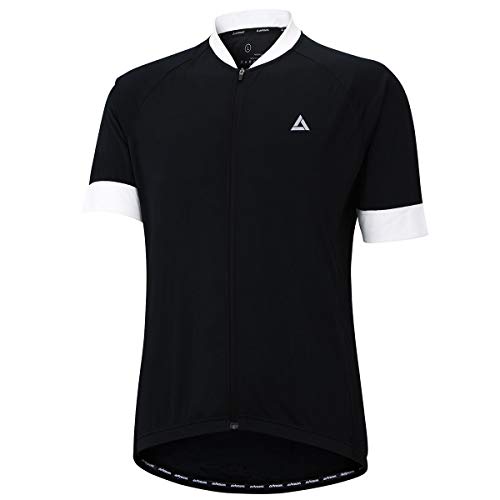 Airtracks Funktions Fahrradtrikot Kurzarm Comfort Line Atmungsaktiv - schwarz-weiß - XL von Airtracks