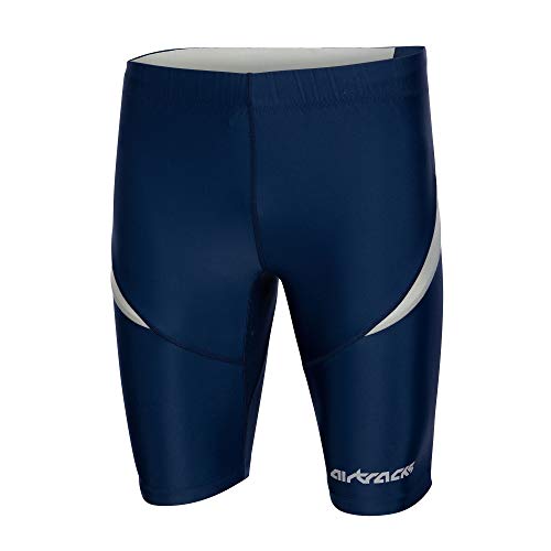 Airtracks Herren Funktions Laufhose Kurz Pro Lauftight Running Tight Laufshort Sporthose für Männer Jogging Hose Atmungsaktiv Schnelltrocknend S M L XL XXL XXXL XXXXL 3XL 4XL - Navy-blau - L von Airtracks