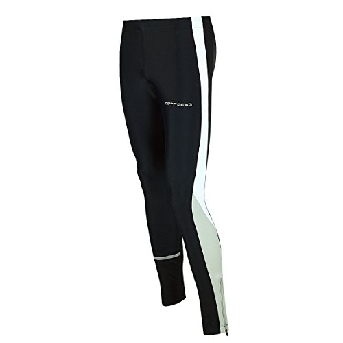 Airtracks Herren Laufhose Lang Jogginghose Trainingshose Jogginghose Fitnesshose Leggings Fahrradhose - schwarz - L - Herren von Airtracks