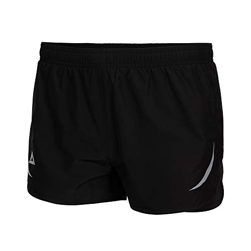 Airtracks Herren Funktions Laufhose Kurz Comfort Line Laufshorts Kurze Hose Sporthose für Männer Jogginghose Atmungsaktiv Schnelltrocknend S M L XL XXL XXXL XXXXL 3XL 4XL - schwarz - L von Airtracks