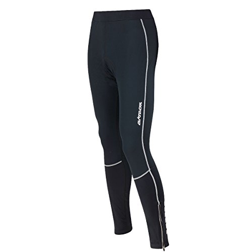 Airtracks Herren Thermo Fahrradhose Lang Pro Winter Radhose Windstopper Radlerhose Gepolstert -schwarz-Silber - XL Airtracks Herren Thermo Fahrradhose Lang Pro Winter Radhose Windstopper Radlerhose Gepolstert -schwarz-Silber - XL von Airtracks