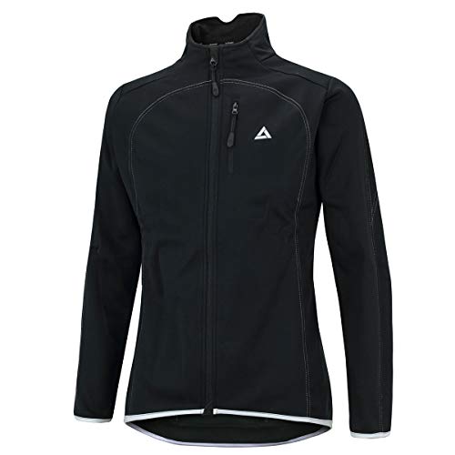 Airtracks Herren Thermo Winter Fahrradjacke Softshell Radjacke Pro Line - schwarz silber XL von Airtracks