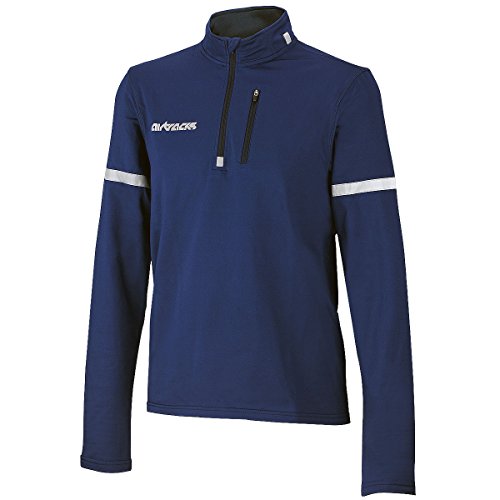 Airtracks Herren Winter Thermo Fahrradtrikot Langarm - Fleece Laufshirt - Quick Dry Funktionsshirt - Warm - blau - XXXL von Airtracks