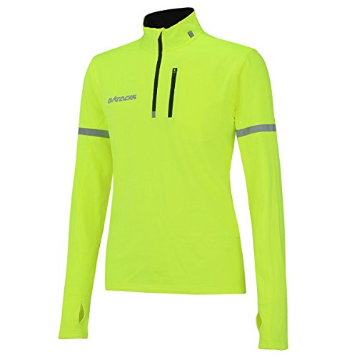 Airtracks Herren Winter Thermo Fahrradtrikot Langarm - Fleece Laufshirt - Quick Dry Funktionsshirt - Warm - neon - XXXL von Airtracks