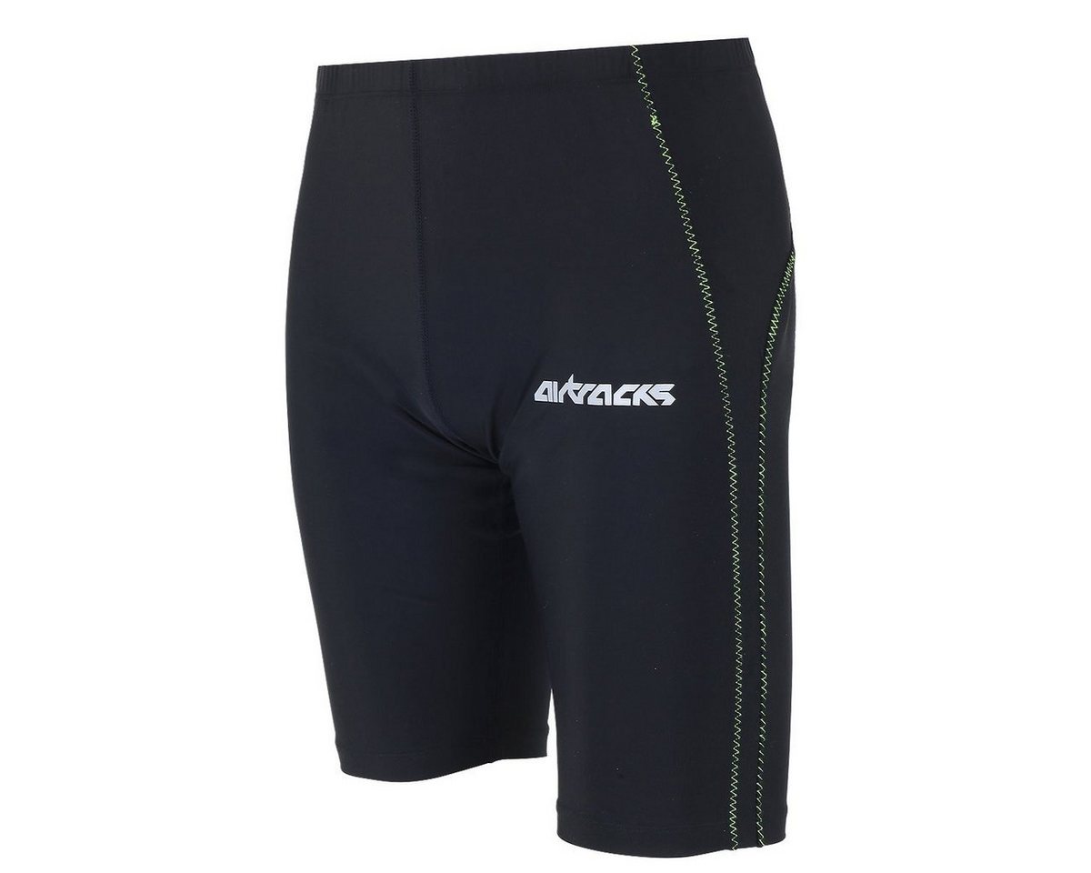 Airtracks Lauftights Herren Laufhose Kurz Neon Sporthose mit Kompressionswirkung, & Quick Dry Funktion, » S M L Xl XXL XXXL « von Airtracks