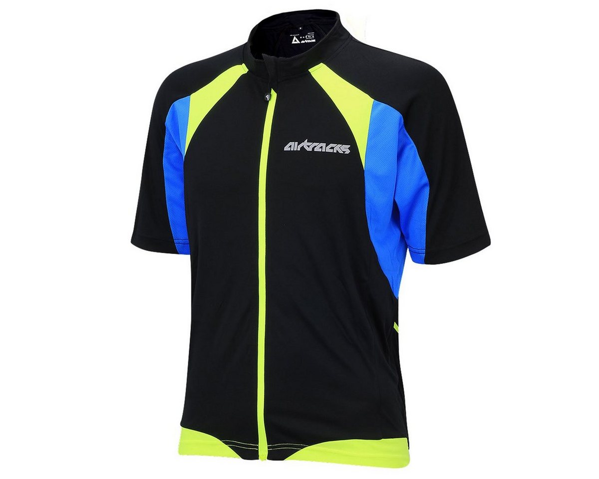 Airtracks Radtrikot Herren Fahrradtrikot Kurzarm Pro T (atmungsaktives Radtrikot - Jersey mit Quick Dry & Anti-UV) » S M L XL XXL XXXL « von Airtracks