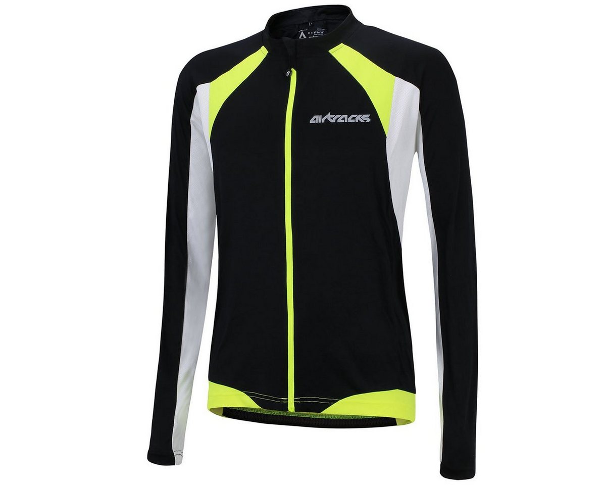 Airtracks Radtrikot Herren Fahrradtrikot Langarm Pro T Radtrikot - Jersey mit Quick Dry & Anti-UV » S M L XL XXL XXXL « von Airtracks