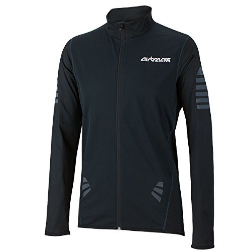 Airtracks Herren Winter Fahrradtrikot Langarm Pro Thermo Funktions Radtrikot Windstopper Warm Fleece -schwarz-blau - L von Airtracks