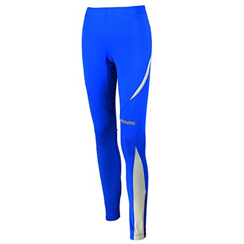 Airtracks Damen Thermo Laufhose Lang Pro - Winter Funktions Running Tight - Warm - Atmungsaktiv - Reflektoren - royal-blau - XL - Damen von Airtracks