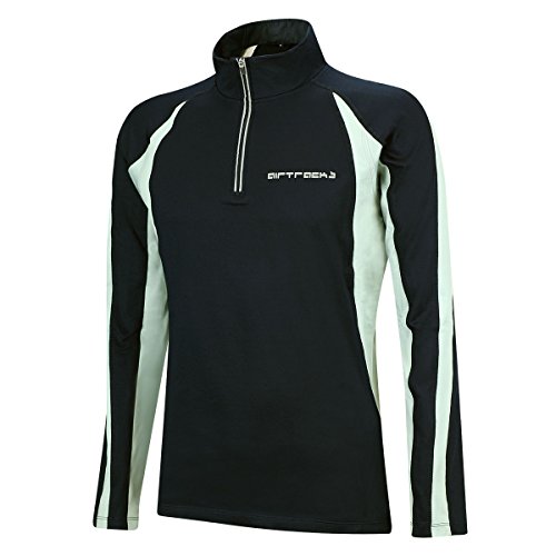 Airtracks Damen Thermo Laufshirt Langarm Pro Winter Sweatshirt Fleece Funktionsshirt Sport Langarmshirt - schwarz - S - Damen von Airtracks