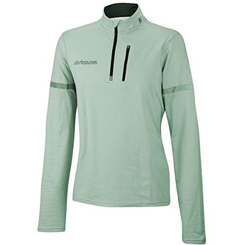 Airtracks Herren Winter Thermo Fahrradtrikot Langarm - Fleece Laufshirt - Quick Dry Funktionsshirt - Warm - grau - M von Airtracks