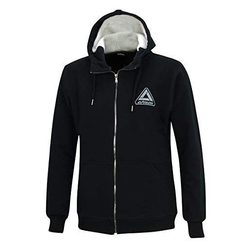 Airtracks Winter Sweatshirt Crew Pro Line mit Kapuze und Full Zip (L, Schwarz) von Airtracks