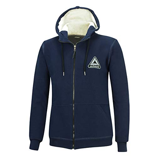 Airtracks Winter Sweatshirt Crew Pro Line mit Kapuze und Full Zip (M, Blau) von Airtracks