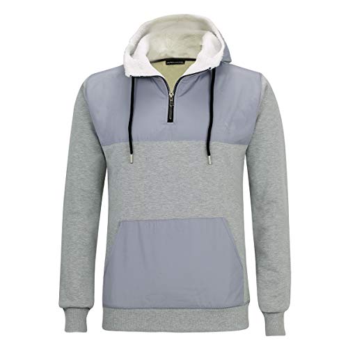 Airtracks Winter Sweatshirt Crew Pro Line mit Kapuze und Zip (M, Grau Melange) von Airtracks