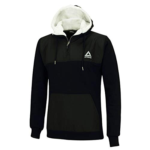 Airtracks Winter Sweatshirt Crew Pro Line mit Kapuze und Zip (XL, Schwarz) von Airtracks
