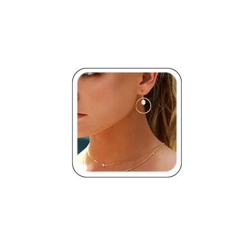 Aisansty Perlen-Ohrringe, 16 Karat vergoldet, niedlicher Kreis, baumelnde Perlenohrringe, zierliche Gold-Ohrringe für Frauen, Hochzeit, Brautschmuck, Glas Zirkonia, Zirkonia Aisansty Perlen-Ohrringe, 16 Karat vergoldet, niedlicher Kreis, baumelnde Perlenohrringe, zierliche Gold-Ohrringe für Frauen, Hochzeit, Brautschmuck, Glas Zirkonia, Zirkonia von Aisansty