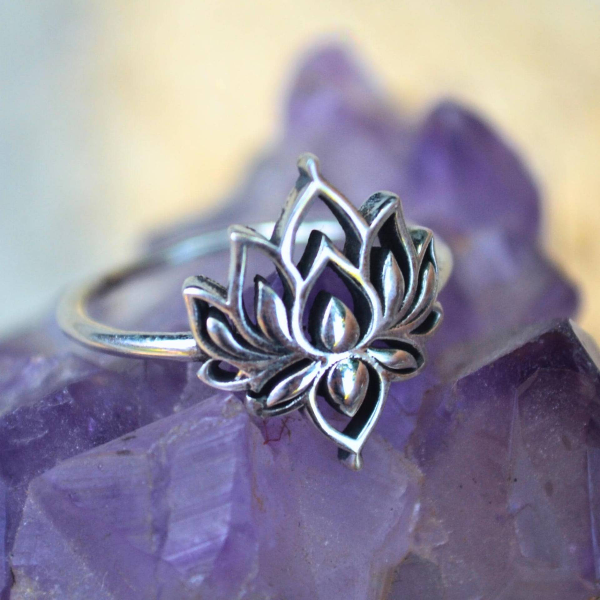 Blumen Silberring, Silber Ring, Sterling Ring Für Frau, Blume, Lotus Geschenk Sie, Silber Schmuck von AishayaShop