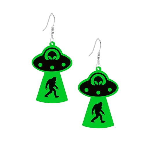 Aishgjia Einzigartige, lustige Alien-UFO-Ohrringe, Acryl, Alien-Gorilla, Tropfen-Ohrringe für Frauen, Party-Schmuck, Large, Acryl, Kein Edelstein Aishgjia Einzigartige, lustige Alien-UFO-Ohrringe, Acryl, Alien-Gorilla, Tropfen-Ohrringe für Frauen, Party-Schmuck, Large, Acryl, Kein Edelstein von Aishgjia