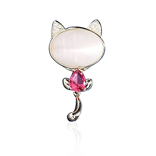 Damen-Brosche im Vintage-Stil, Kristall, niedliche Katze, für Kleidung, Tasche, Zubehör, Edelstahl, Kristall Damen-Brosche im Vintage-Stil, Kristall, niedliche Katze, für Kleidung, Tasche, Zubehör, Edelstahl, Kristall von Aishgjia