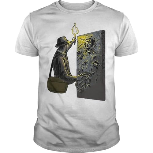 Han Solo Indiana Jones Mash Up t-Shirt Fashion 100% Cotton Brand Cotton Shirt Style Cool Shirts Harajuku Grey White M von Aisili