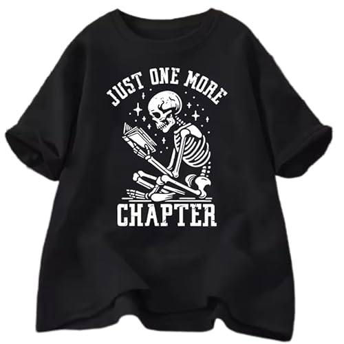 Just One More Chapter T-Shirts Funny Skull Bookworm T Shirt Book Lover Reading Teacher Tshirt Women Men Cotton Tees Black 3XL Just One More Chapter T-Shirts Funny Skull Bookworm T Shirt Book Lover Reading Teacher Tshirt Women Men Cotton Tees Black 3XL von Aisili