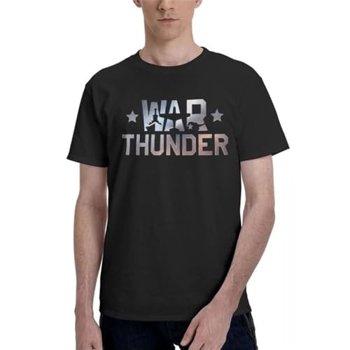 KEGO Funny War Thunder T-Shirts Men Women's Crew Neck 100% Cotton Short Sleeve Tees Clothes Black L von Aisili
