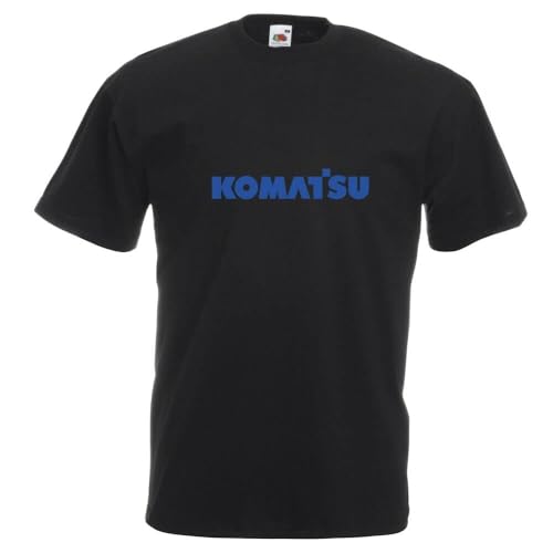 Komatsu T-Shirt Bulldozer Digger Enthusiast Various Sizes & Colours Black L von Aisili