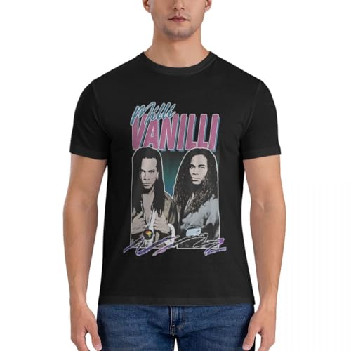 Milli Vanilli T-ShirtMilli Vanilli - 80's Fanart Aesthetic Design Tribute T-Shirt Black 3XL von Aisili