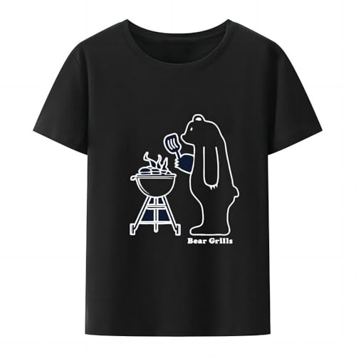 Summer Fashion Men Tshirt Bear Grills Funny Comedy Spoof Grylls BBQ T-Shirts Portrait Unisex Pattern Anime Clothes Loose Black M Summer Fashion Men Tshirt Bear Grills Funny Comedy Spoof Grylls BBQ T-Shirts Portrait Unisex Pattern Anime Clothes Loose Black M von Aisili