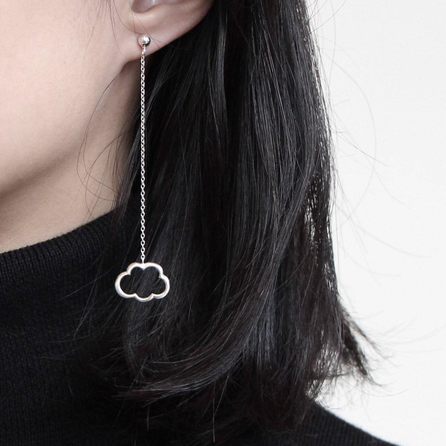 Futter Wolke Ohrringe, 925 Sterling Silber, Kette Tropfen Wetter Schmuck, Sommer Muttertag Geschenk Futter Wolke Ohrringe, 925 Sterling Silber, Kette Tropfen Wetter Schmuck, Sommer Muttertag Geschenk von AislingChouStudio
