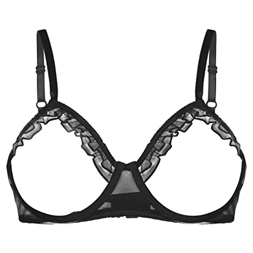 Aislor Damen BH Ouvert Hebe BH Brustfrei Dessous mit Bügel Offene Brust Bra Bralette Unterwäsche Reizwäsche Erotik Unterhemden Schwarz M Aislor Damen BH Ouvert Hebe BH Brustfrei Dessous mit Bügel Offene Brust Bra Bralette Unterwäsche Reizwäsche Erotik Unterhemden Schwarz M von Aislor