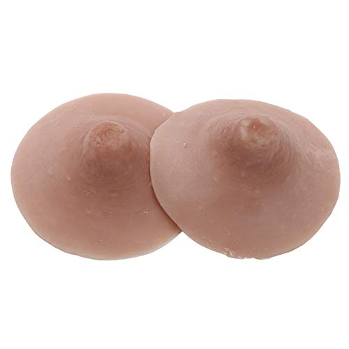 Aislor Silikon Brustwarzen Aufkleber Nippel Cover Brustprothese Selbstklebend & Wiederverwendbar Unsichtbar Sauger Sissy Dessous Kostüm Dunkles Fleischrosa One Size von Aislor