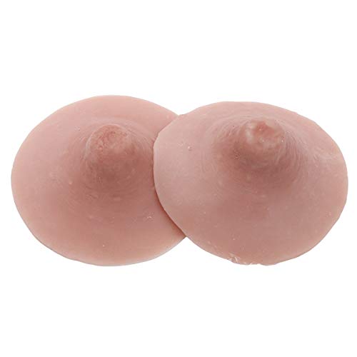 Aislor Silikon Brustwarzen Aufkleber Nippel Cover Brustprothese Selbstklebend & Wiederverwendbar Unsichtbar Sauger Sissy Dessous Kostüm Fleisch Rosa One Size von Aislor