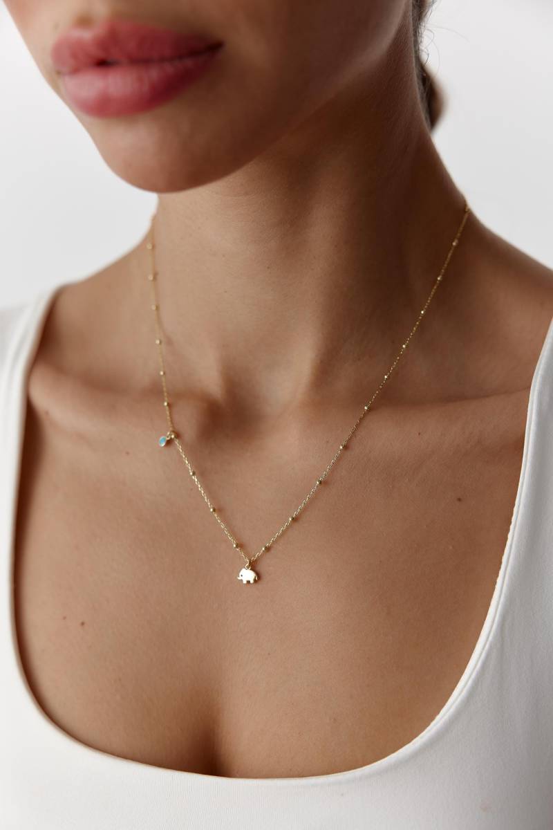 Dainty Elephant Pendant Necklace, 18K Gold Custom Minimalist Jewelry For Women, Thoughtful Christmas Gift Idea von AisoAtelier