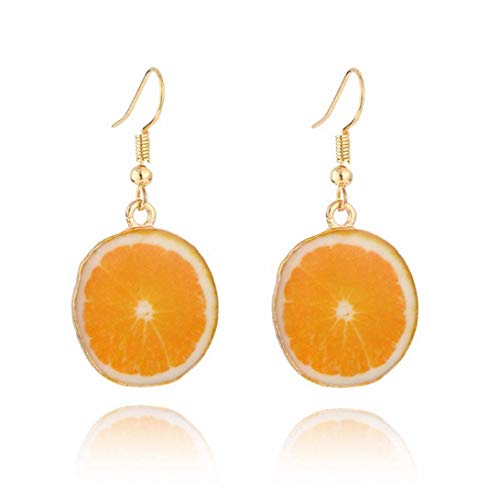 1pair Früchte Ohrringe Frucht-ohr-bolzen Lustige Nette Ohrringe Orange Tropfen Baumeln Frauen von Aisoway