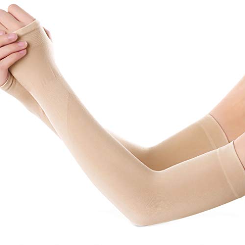 Aisoway Männer Frauen UV-Schutz Kühlarm Ärmel Unisex lange Arm-Abdeckung Sleeves für Outdoor Sport Jogging Basketball Driving (Hautfarbe) von Aisoway