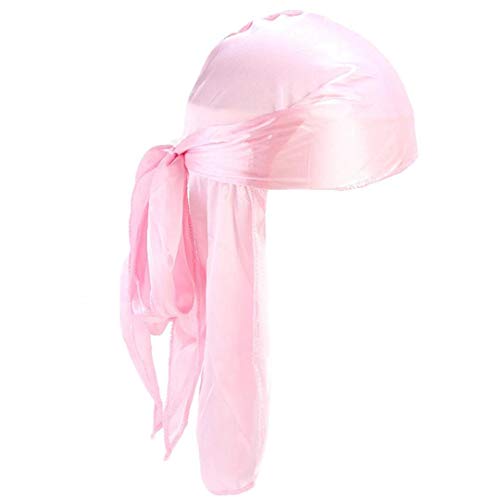 Aisoway Unisex Deluxe Silky Durag Extra-Long-Tail Headwraps Pirate Cap Turban Mütze Hut-Kopf-Verpackung Für Männer Frauen von Aisoway