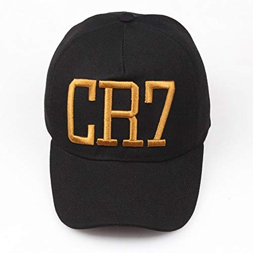 Unisex CR7 Brief Drucken Footbal Hut Fußball Baseball Hysteresen Entspannung Sun Visor Caps Für Frauen Und Männer (Schwarz) von Aisoway