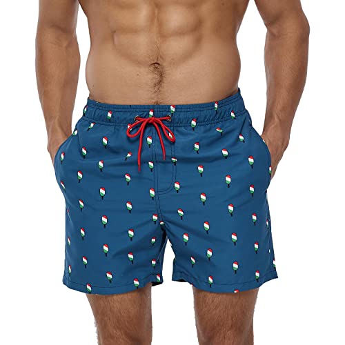 Aisprts Badeshorts Herren Atmungsaktive Schnell Trocknende Badehose mit 3 Taschen Schwimmhose Herren mit Mesh-Futter und Verstellbarem Kordelzug von Aisprts