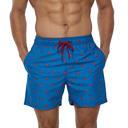 Aisprts Badeshorts Herren Atmungsaktive Schnell Trocknende Badehose mit 3 Taschen Schwimmhose Herren mit Mesh-Futter und Verstellbarem Kordelzug von Aisprts