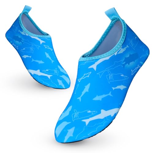 Aisprts Badeschuhe Kinder Wasserschuhe Jungen Mädchen Atmungsaktive Schnell Trocknende Barfussschuhe Kinder Schwimmschuhe Aquaschuhe Strandschuhe für Pool Wassersport von Aisprts