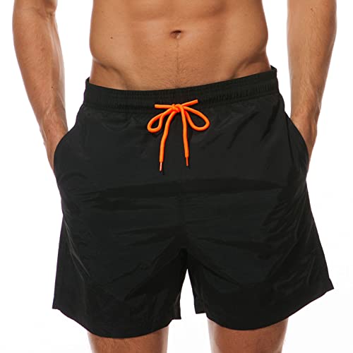 Aisprts Badeshorts Herren Atmungsaktive Schnell Trocknende Badehose mit 3 Taschen Schwimmhose Herren mit Mesh-Futter und Verstellbarem Kordelzug von Aisprts