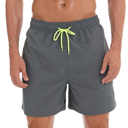 Aisprts Badeshorts Herren Atmungsaktive Schnell Trocknende Badehose mit 3 Taschen Schwimmhose Herren mit Mesh-Futter und Verstellbarem Kordelzug von Aisprts