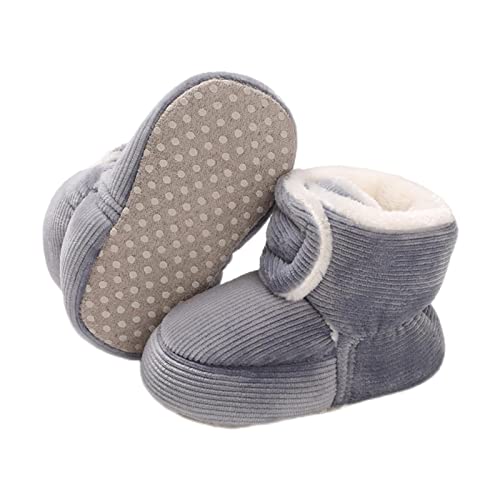 Aisprts Unisex Baby Winterschuhe,Neugeborenen Baumwoll Baby Mädchen Jungen boots Stiefel Sock mit Fleece Futter Rutschfest Wärme Babyschuhe 12-18 Monate,B5 von Aisprts