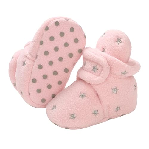 Aisprts Unisex Baby Winterschuhe,Neugeborenen Baumwoll Baby Mädchen Jungen boots Stiefel Sock mit Fleece Futter Rutschfest Wärme Babyschuhe 12-18 Monate,D2 von Aisprts
